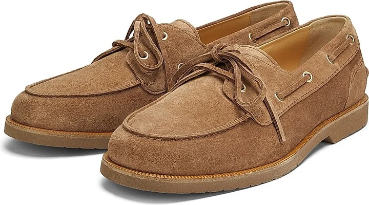Men's Washed Suede Boat Shoes - Brown - Size 8 - Image 2