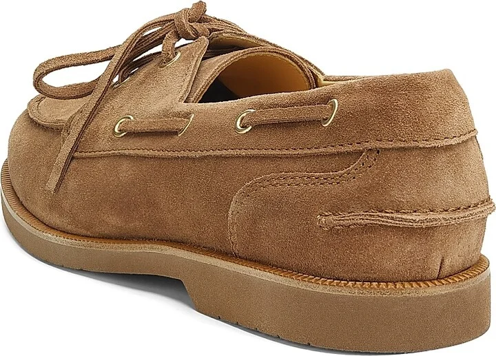 Men's Washed Suede Boat Shoes - Brown - Size 8 - Image 3