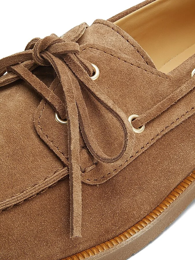 Men's Washed Suede Boat Shoes - Brown - Size 8 - Image 5