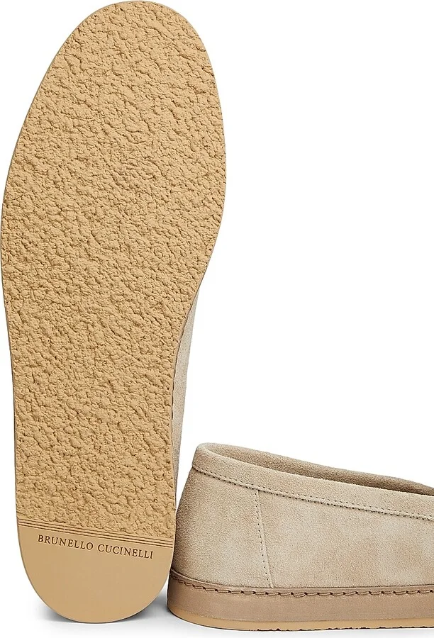 Men's Washed Suede Loafers - Beige - Size 10 - Image 5