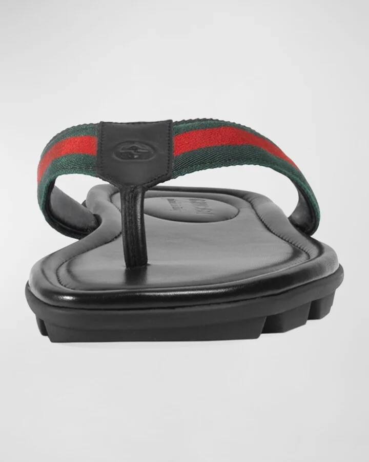 Men's Web Leather Thong Sandals - Image 3