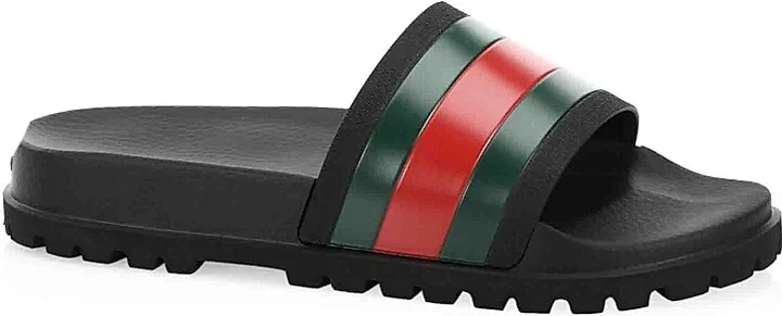 Men's Web Slide Sandals - Black - Size 7 - Image 2