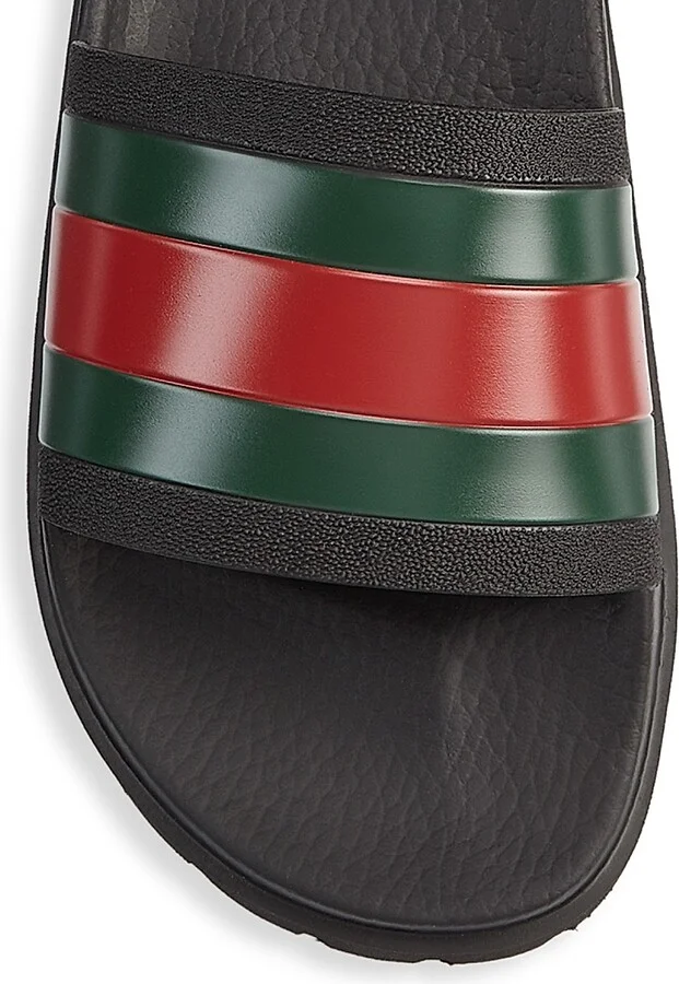 Men's Web Slide Sandals - Black - Size 7 - Image 3