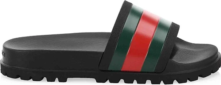 Men's Web Slide Sandals - Black - Size 7