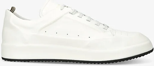 Mens White Ace Perforated Leather Low-Top Trainers Eur 41 / 7 Uk Men