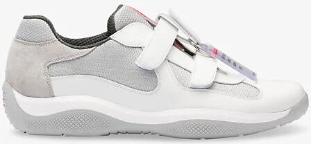 Mens White America's Cup Leather Low-Top Trainers Eur 42 / 8 Uk Men
