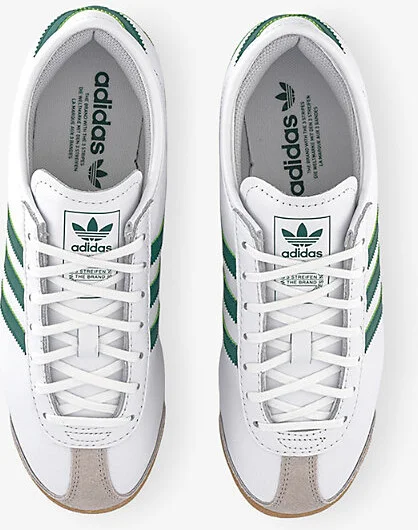 Mens White Black Green Italia 70S Leather Low-Top Trainers 5 - Image 2