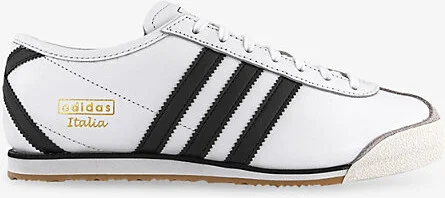 Mens White Black Grey Italia 70S Leather Low-Top Trainers 8