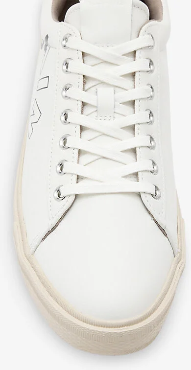 Mens White/Black Saint Leather Low-Top Trainers Eur 46 / 12 Uk Men - Image 2