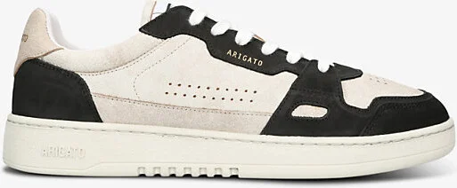 Mens White/Blk Dice Leather and Suede Low-Top Trainers Eur 45 / 11 Uk Men