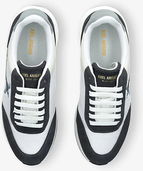 Mens White/Blk Genesis Neo Bird Suede and Leather Low-Top Runner Trainers Eur 40 / 6 Uk Men - Image 2
