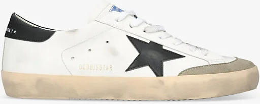 Mens White/Blk Men's Superstar Bio Logo-Print Low-Top Faux-Leather Trainers Eur 42 / 8 Uk Men