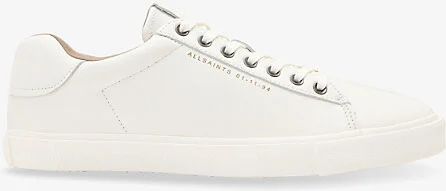 Mens White Brody Logo-Debossed Low-Top Leather Trainers Eur 42 / 8 Uk Men