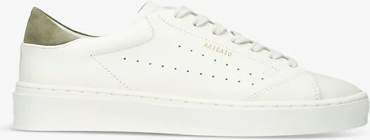 Mens White/Comb Court Logo-Embossed Leather Low-Top Trainers Eur 40.5 / 6.5 Uk Men