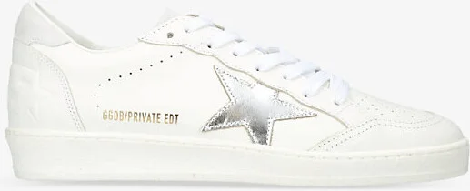 Mens White/Comb Exclusive Men's Ball Star Star-Patch Leather Low-Top Trainers Eur 42 / 8 Uk Men