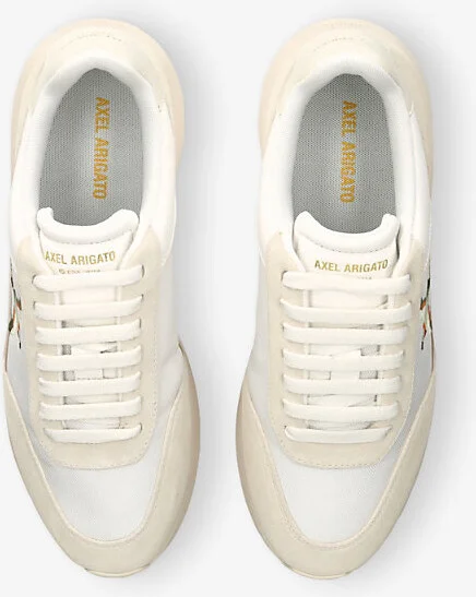Mens White/Comb Genesis Neo Bird Suede and Leather Low-Top Runner Trainers Eur 45 / 11 Uk Men - Image 2