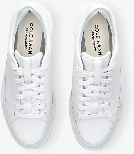 Mens White/Comb Grand-Pro All Day Leather Low-Top Court Trainers Eur 42 / 8 Uk Men - Image 2