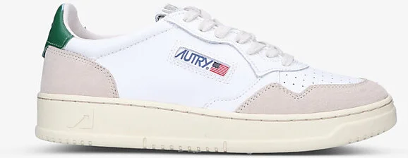 Mens White/Comb Medalist Low-Top Leather Trainers Eur 40 / 6 Uk Men