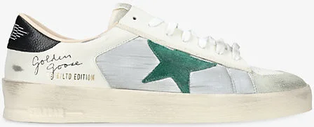 Mens White/Comb Stardan Leather Low-Top Trainers 5