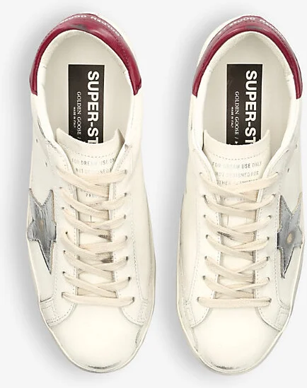 Mens White/Comb Superstar Exclusive 3 Leather Low-Top Trainers Eur 42 / 8 Uk Men - Image 2