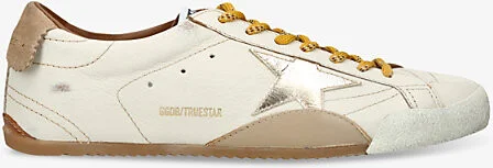 Mens White/Comb True-Star Leather Low-Top Trainers Eur 41 / 7 Uk Men