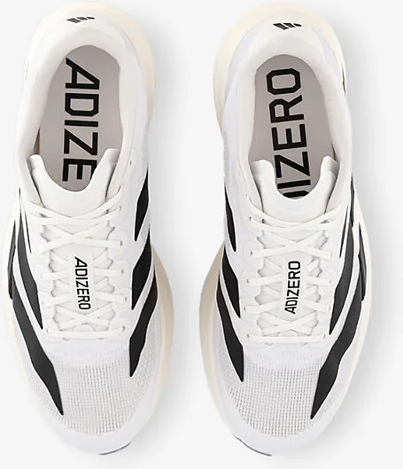 Mens White Core Black White Adizero Fabric Low-Top Trainers 8 - Image 2