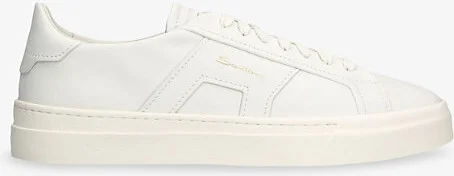 Mens White Dbbs Leather Low-Top Trainers Eur 40 / 6 Uk Men