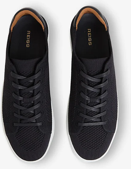 Mens White Finley Knit Low-Top Trainers Eur 42 / 8 Uk Men - Image 3