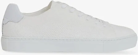 Mens White Finley Knit Low-Top Trainers Eur 42 / 8 Uk Men