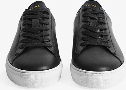 Mens White Finley Leather Low-Top Trainers Eur 44 / 10 Uk Men - Image 3