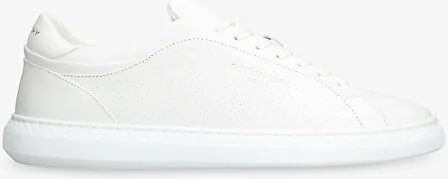 Mens White G Set Elastic Leather Low-Top Trainers Eur 44.5 / 10.5 Uk Men