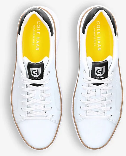 Mens White Grand Pro Topspin Leather Trainers Eur 43 / 9 Uk Men - Image 2