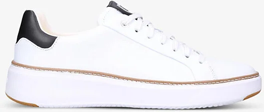 Mens White Grand Pro Topspin Leather Trainers Eur 43 / 9 Uk Men