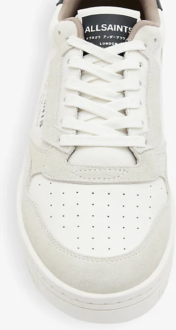 Mens White/Green/Bl Regan Panelled Suede and Leather Low-Top Trainers Eur 45 / 11 Uk Men - Image 6