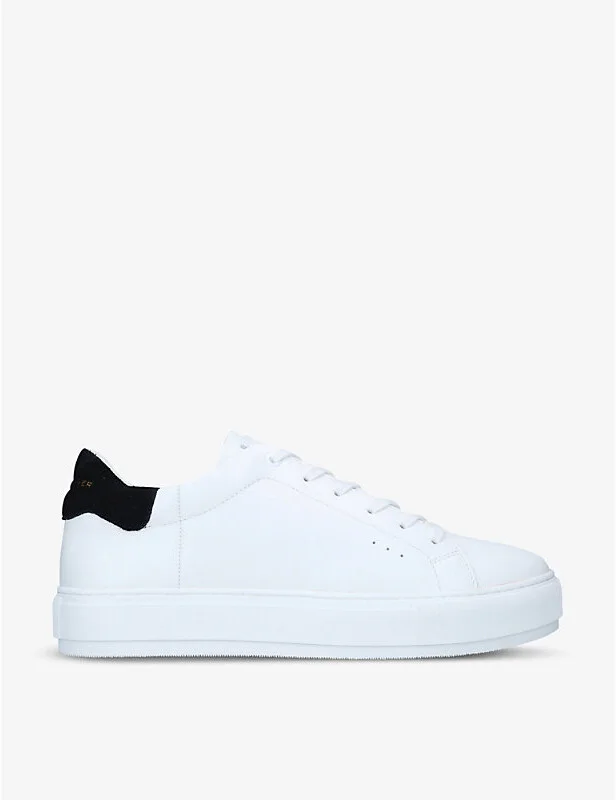 Mens White Laney Platform Leather Trainers Eur 44 / 10 Uk Men