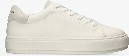 Mens White Laney2 Foil-Logo Leather Low-Top Trainers Eur 43 / 9 Uk Men