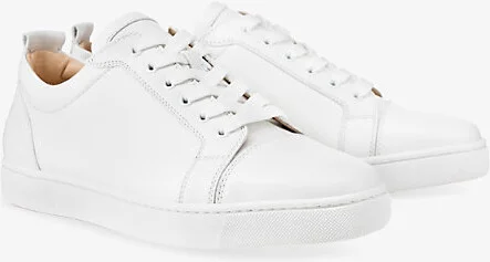 Mens White Louis Junior Leather Low-Top Trainers Eur 42.5 / 8.5 Uk Men - Image 2