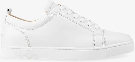 Mens White Louis Junior Leather Low-Top Trainers Eur 42.5 / 8.5 Uk Men