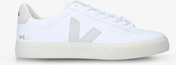 Mens White Men's Campo Leather Low-Top Trainers Eur 43 / 9 Uk Men