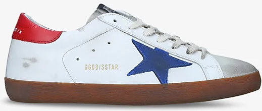 Mens White Men's Superstar Distressed Leather Low-Top Trainers Eur 40 / 6 Uk Men