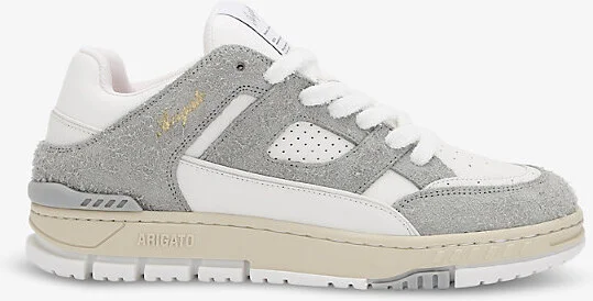 Mens White/Oth Area Lo Brushed-Suede and Leather Low-Top Trainers Eur 45 / 11 Uk Men