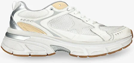 Mens White/Oth Lightstar Leather and Mesh Low-Top Trainers Eur 45 / 11 Uk Men