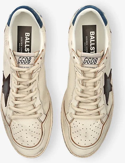 Mens White/Oth Men's Ball Star Leather Low-Top Trainers 5 - Image 2