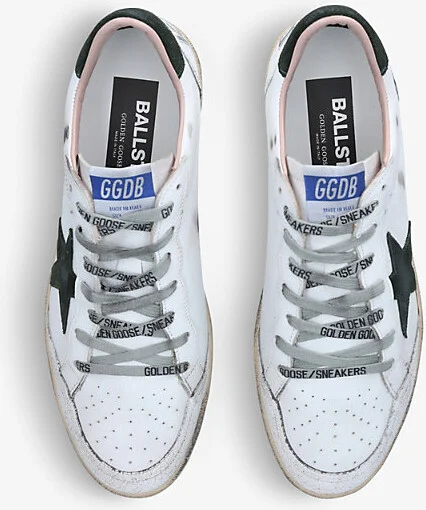 Mens White/Oth Mens Ballstar Low-Top Leather Trainers Eur 40 / 6 Uk Men - Image 2