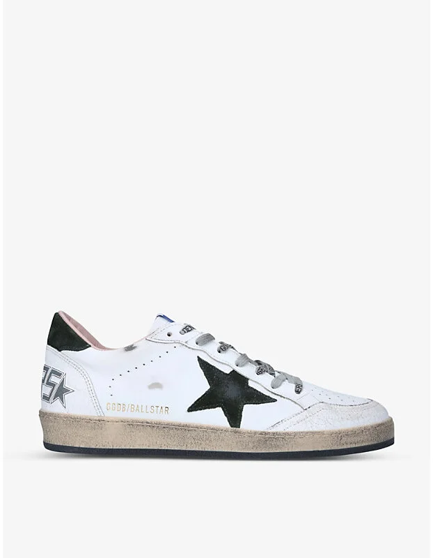 Mens White/Oth Mens Ballstar Low-Top Leather Trainers Eur 40 / 6 Uk Men