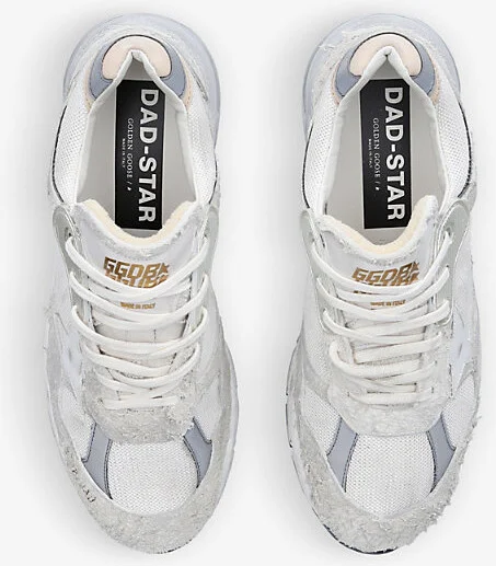 Mens White/Oth Men's Dad-Star Leather and Mesh Low-Top Trainers Eur 45 / 11 Uk Men - Image 2
