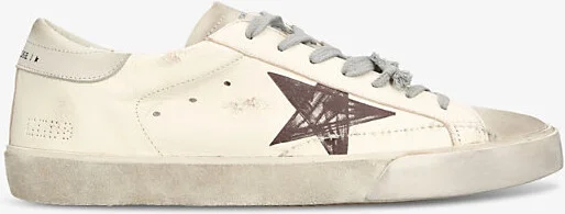 Mens White/Oth Men's Super-Star Leather Low-Top Trainers Eur 45 / 11 Uk Men