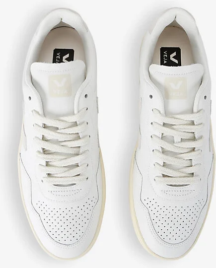 Mens White/Oth Men's V90 Logo-Embroidered Low-Top Leather Trainers Eur 46 / 12 Uk Men - Image 2