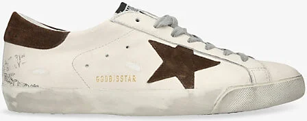 Mens White/Oth Super-Star Branded Leather Low-Top Trainers 5