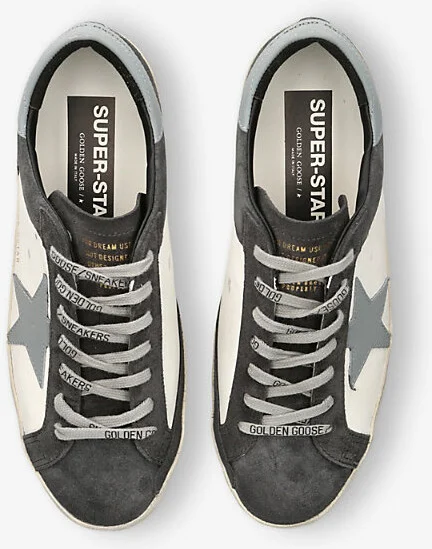 Mens White/Oth Super-Star Branded Leather Low-Top Trainers Eur 40 / 6 Uk Men - Image 2
